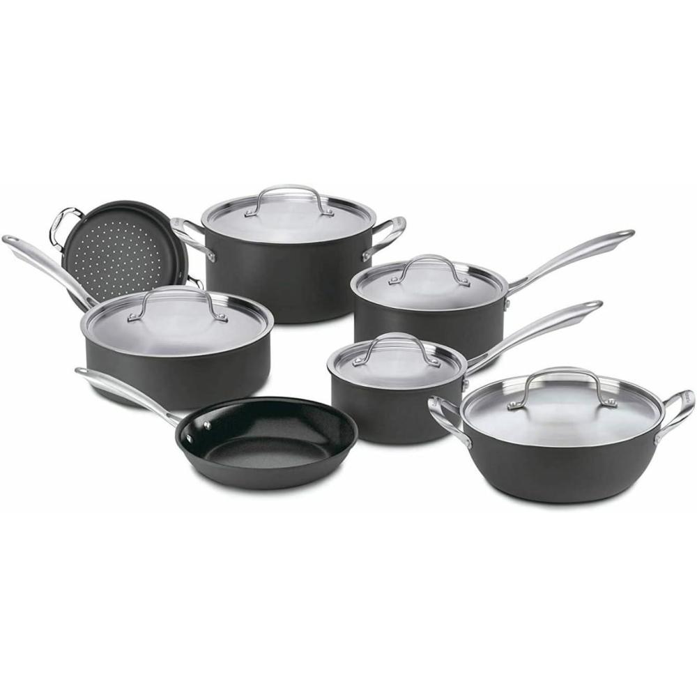 Cuisinart GG30-20 GreenGourmet Hard-Anodized Nonstick 11-Inch Square Grill Pan(12-Piece)