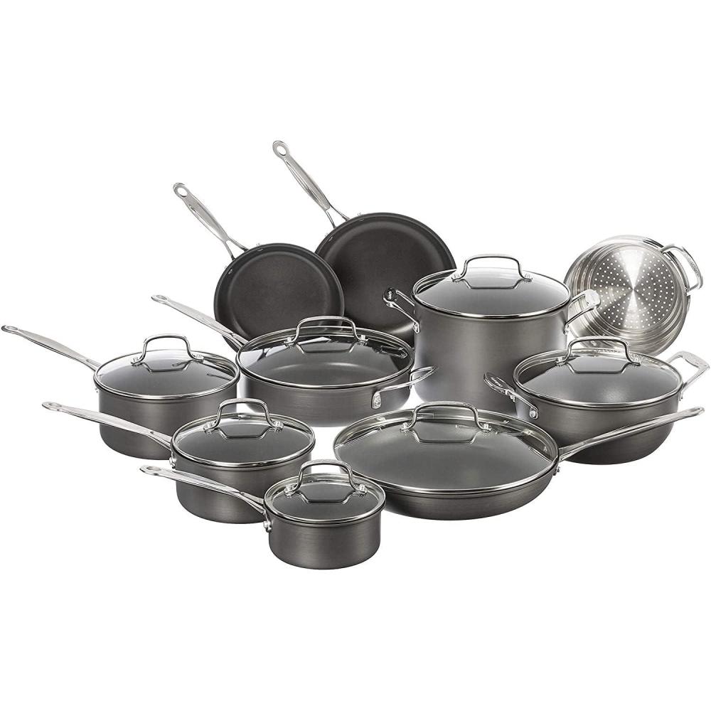 Cuisinart Chef’s Classic™ Nonstick Hard Anodized 17 Piece Set w/Tempered Glass Lids(17 PC)