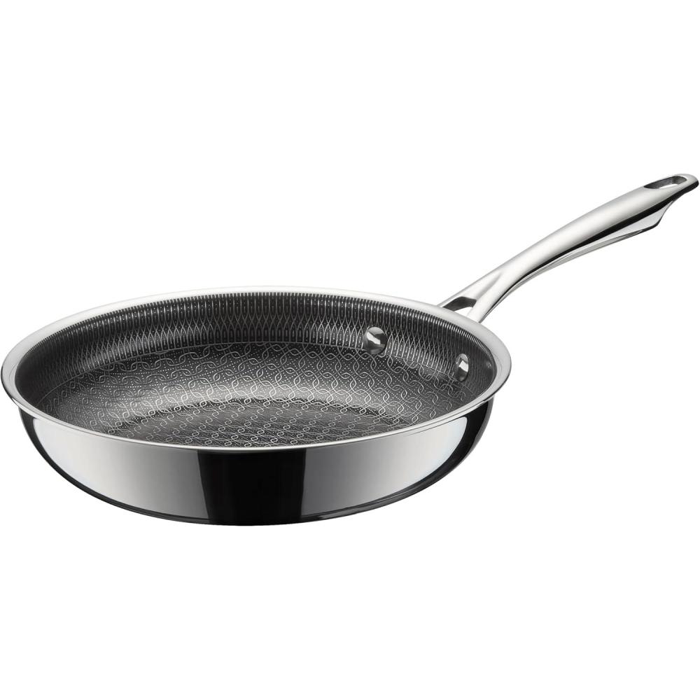 Cuisinart FusionElite+ Nonstick Tri-Ply Stainless Steel Skillet, 8″ Skillet Frying Pan with PURELYSEAR Ceramic Nonstick Technology, Scratch Proof, Cool Grip Handles, Dishwasher Safe(8-inch Skillet)
