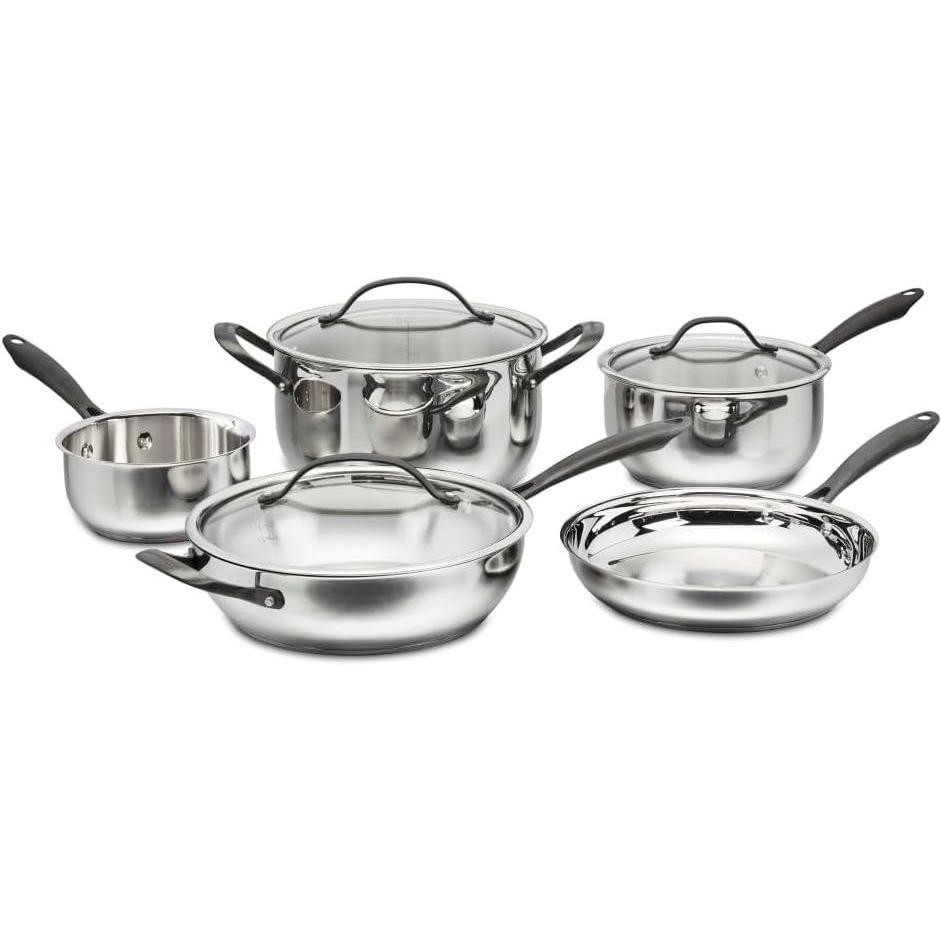 Cuisinart RADIANT PRO 8-Piece Stainless with Brushed Titanium Finish Cookware Set