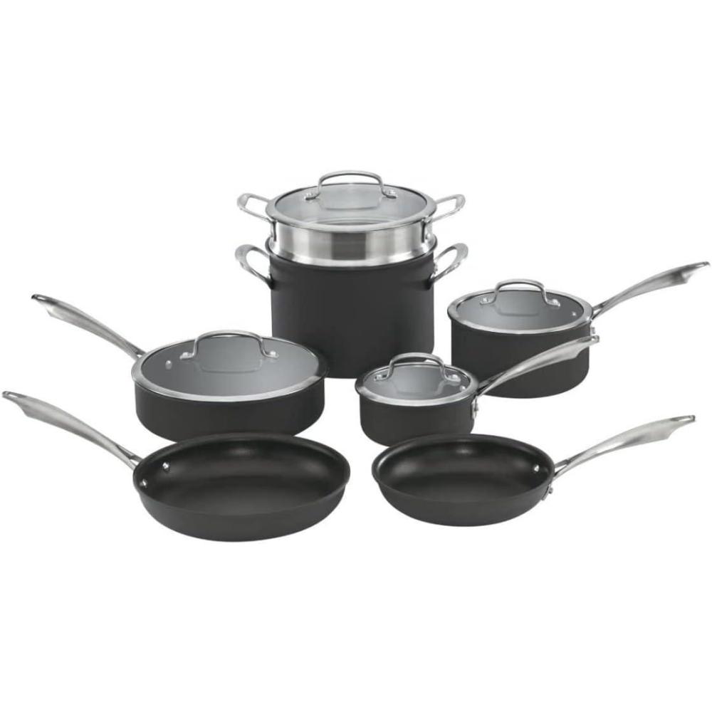 Cuisinart Dishwasher Safe Hard-Anodized 12-Inch Open Skillet with Helper Handle(Cookware Set)