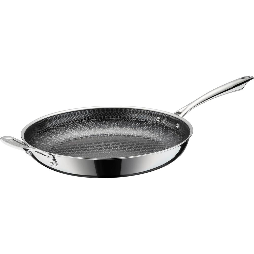 Cuisinart FusionElite+ Nonstick Tri-Ply Stainless Steel Skillet, 8″ Skillet Frying Pan with PURELYSEAR Ceramic Nonstick Technology, Scratch Proof, Cool Grip Handles, Dishwasher Safe(12-inch Skillet)