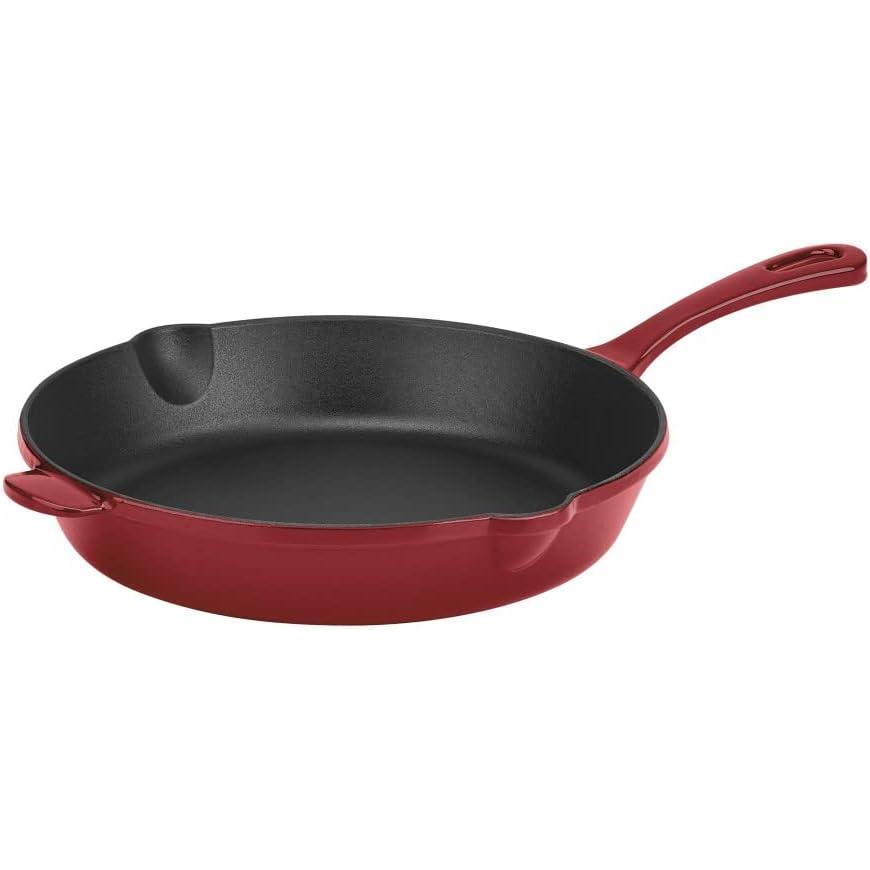 Cuisinart Chef’s Classic Enameled Cast Iron 10-Inch Round Fry Pan, Cardinal Red