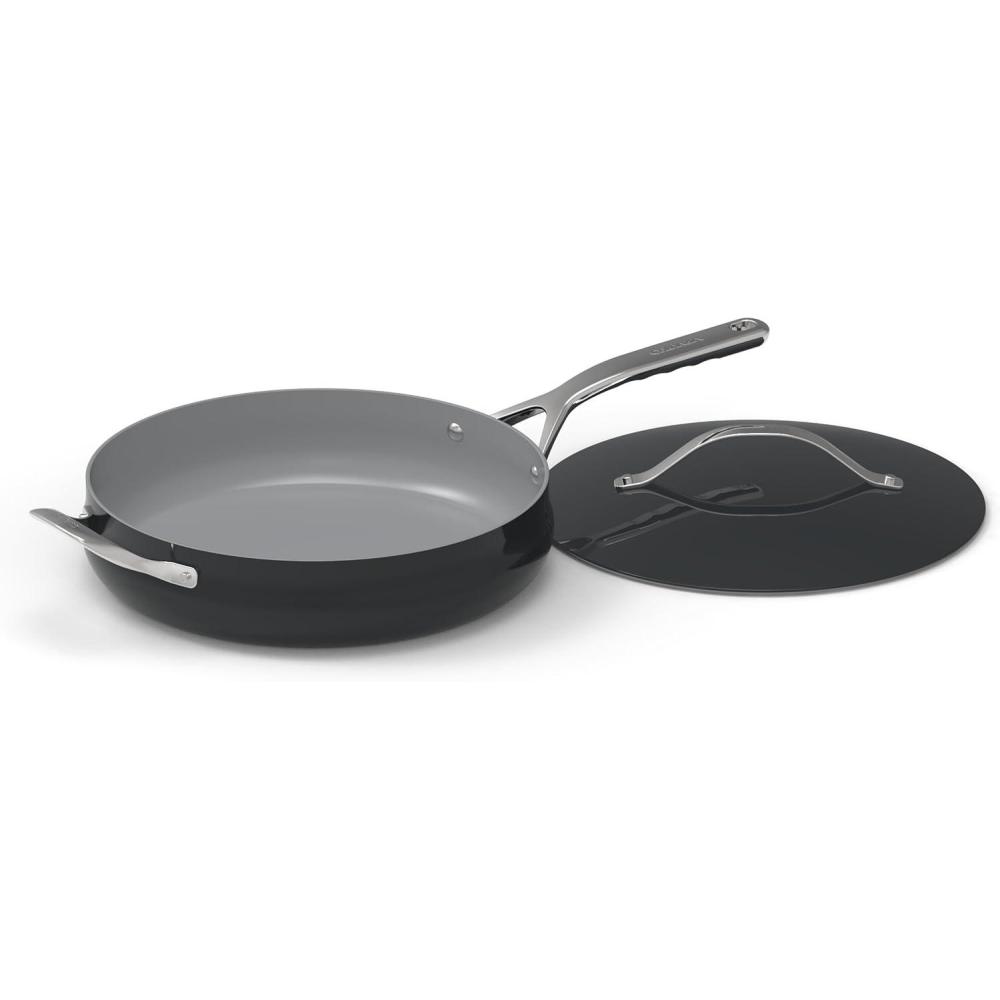 Cuisinart Culinary Collection Nonstick Cookware 4.5 Qt. Sauté Pan + Helper Handle + Cover, Sapphire(Black)