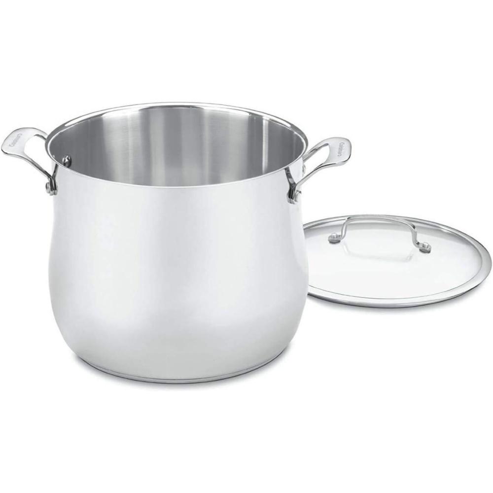 Cuisinart Contour Stainless 13-Piece Cookware Set,Silver(12 Quarts)