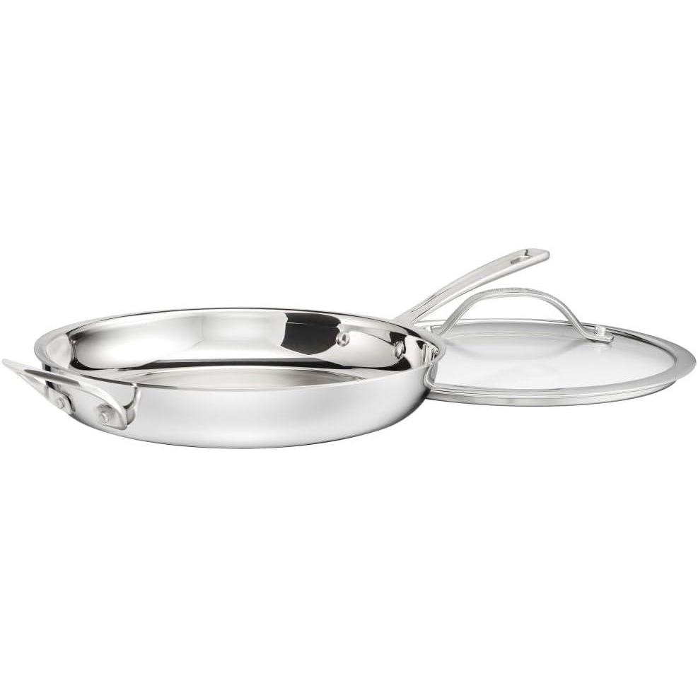 Cuisinart 12-Piece PureClad™ Triple-Ply Stainless Steel Cookware Set, PCT-12(12 Inch Skillet)