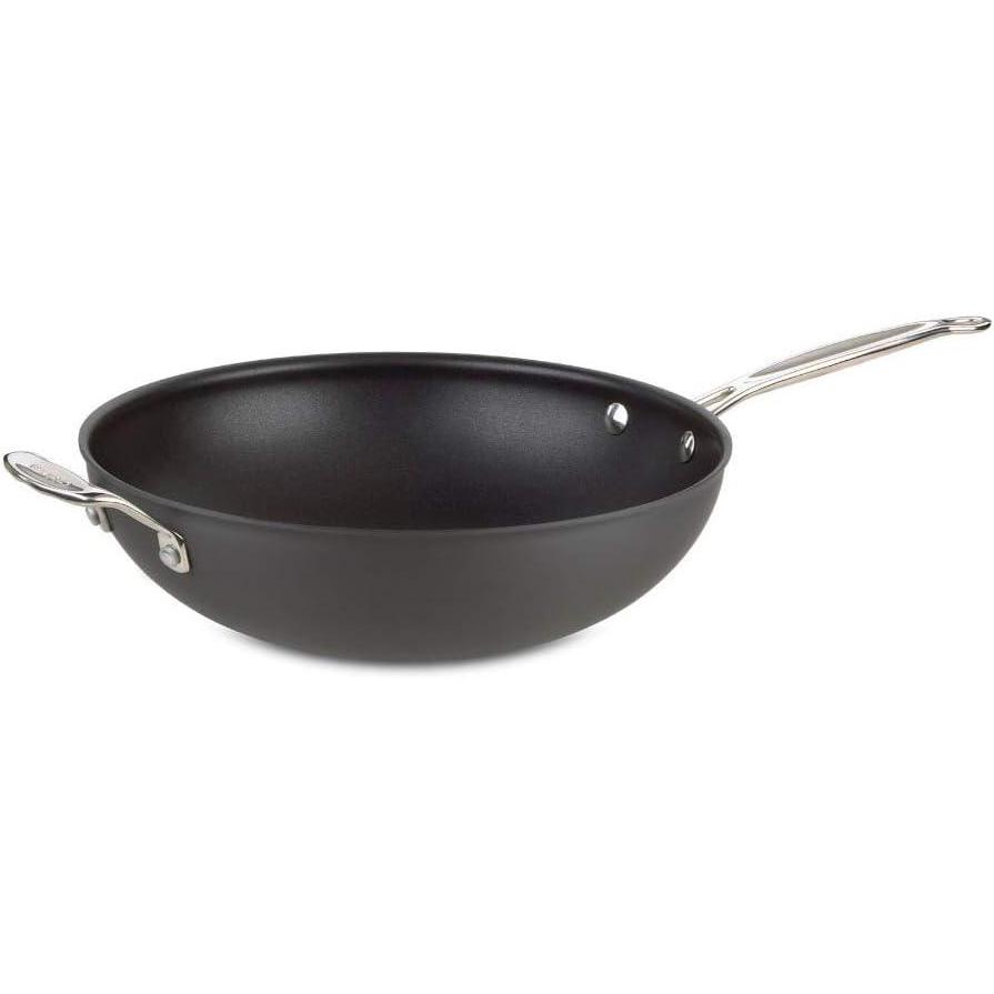 Cuisinart 626-32H Chef’s Classic Nonstick Hard Anodized 12.5-Inch Stir Fry Pan, Black/Stainless Steel