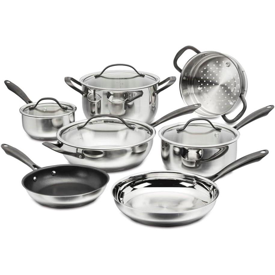 Cuisinart RADIANT PRO 11-Piece Stainless with Brushed Titanium Finish Cookware Set
