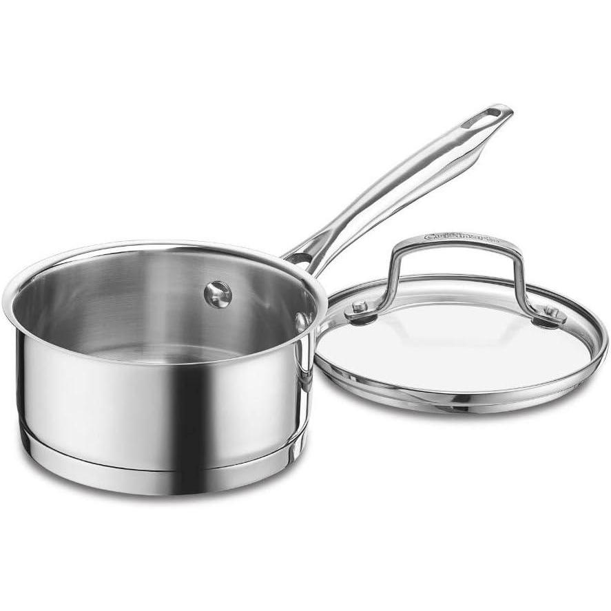 Cuisinart 8919-14 Professional Series 1-Quart Saucepan with Cover, Stainless Steel, Mirror Finish(Stainless Steel)