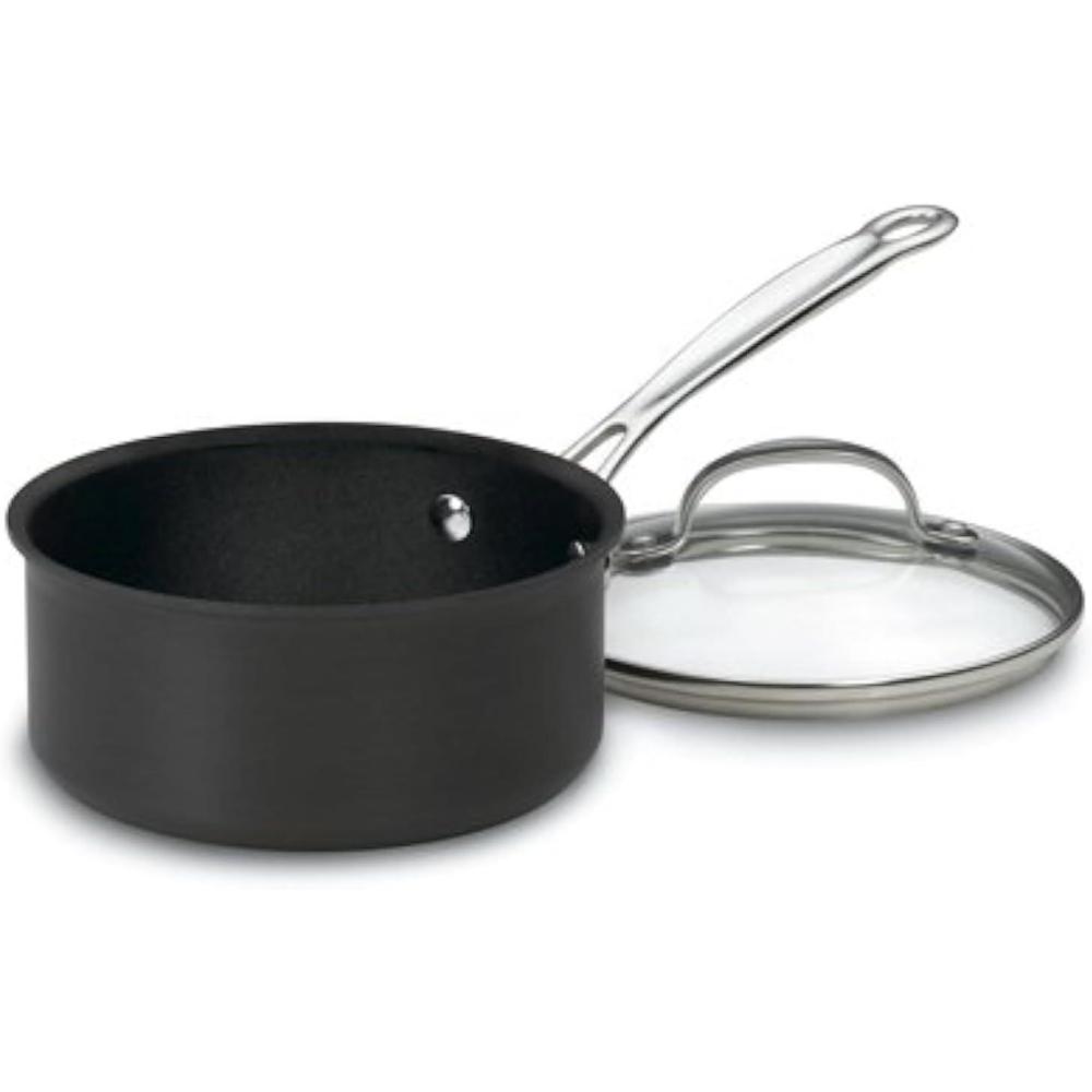 Cuisinart 6194-20 Chef’s Classic 4-Quart Nonstick-Hard-Anodized, Saucepan w/Cover(Non-Stick Hard Anodized)