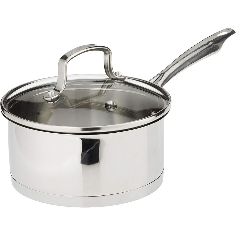 Cuisinart Professional Stainless Saucepan with Cover, 1.5-Quart, Stainless Steel,8919-16(Saucepan)