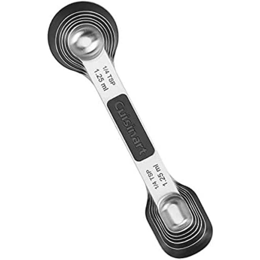 Cuisinart CTG-00-6MSP Stainless Steel 6P Set of Magnetic Measuring Spoons, Black & Silver