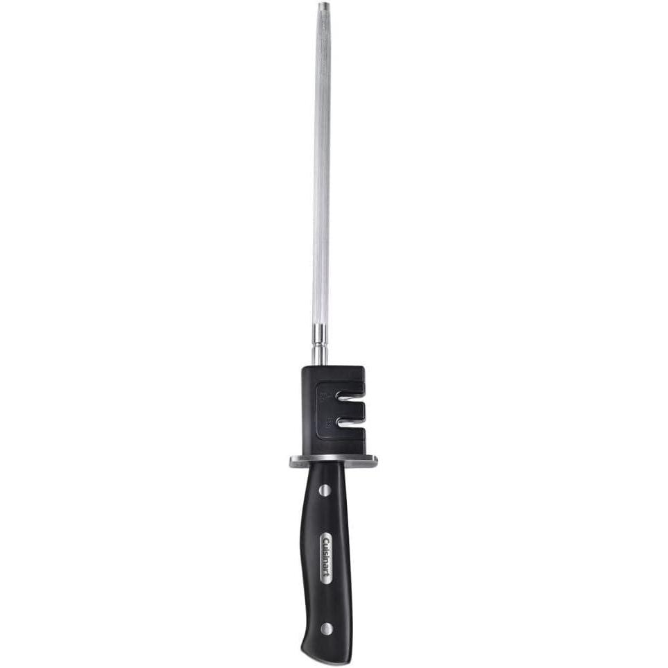 Cuisinart C77TR-9SHP Triple Rivet Collection Steel Knife Sharpener, 9-Inch, Black(Steel and Knife Sharpener)