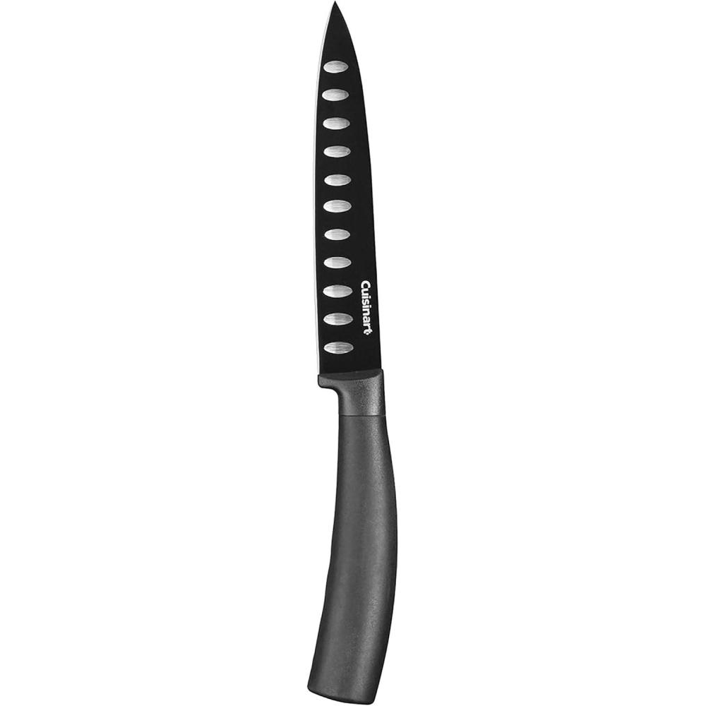 Cuisinart C77NS-7P Classic Nonstick Edge Collection 7-Piece Cutlery Knife Set with Acrylic Stand, Black(5-Inch)