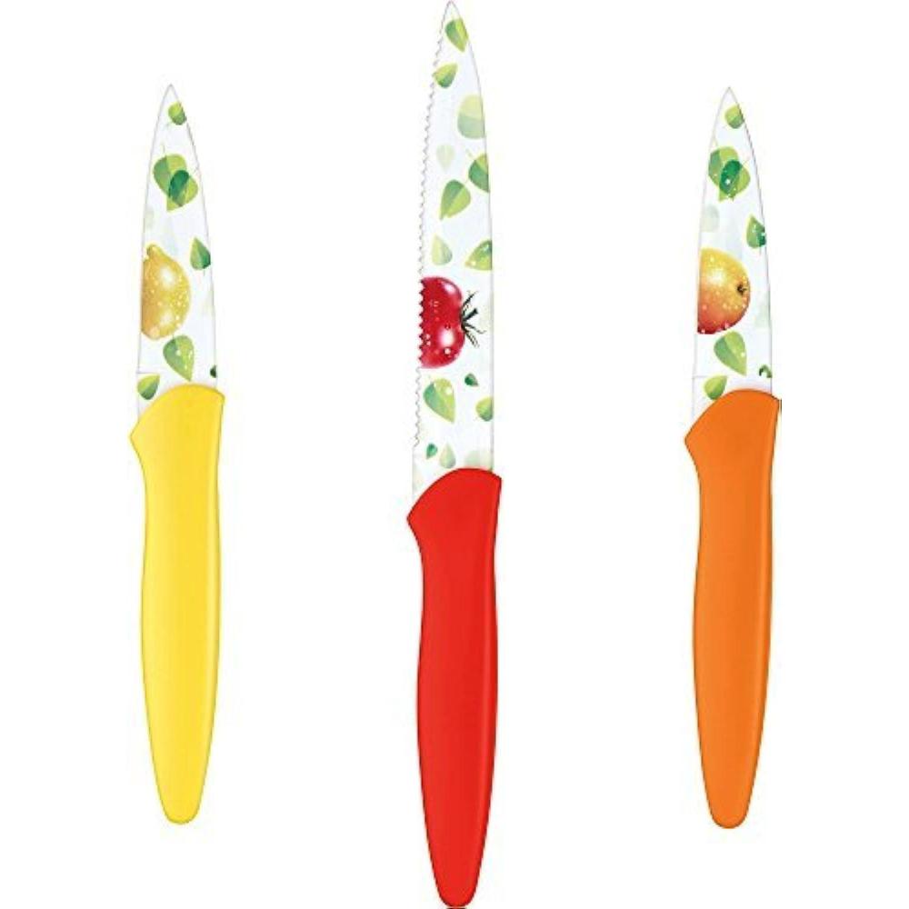 Cuisinart C55-6PRF 3pc Blade Guards Advantage-Cutlery-Set, 3-Piece, Fruit Print
