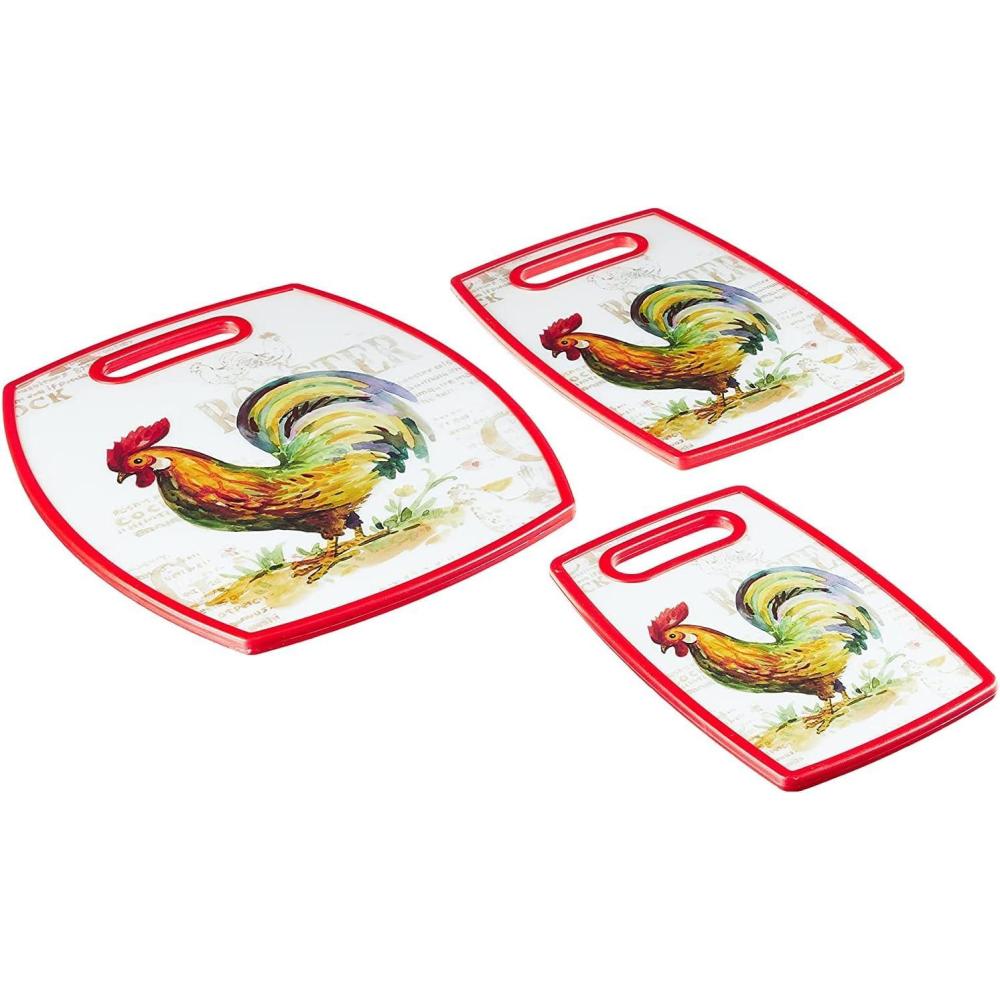 CCB-3PCROS 3-Piece Rooster Cutting Board
