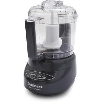 Cuisinart Mini-Prep Plus Food Processor, 24-Ounce Mini Food Processor to Chop Herbs, Vegetables, and Hard Cheese, 24-Ounce Work Bowl, Reversible Stainless Steel Blade, DLC-2ABC, Brushed Chrome(Dark Grey)