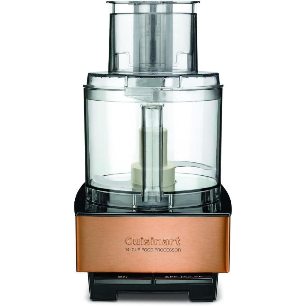 Cuisinart 7-Cup Pro Classic Food Processor, 600-Watt Motor, Vegetable Chopper & Blender for Mincing, Dicing, Shredding, Puree & Kneading Dough, DLC-10SYP1, White(Copper)
