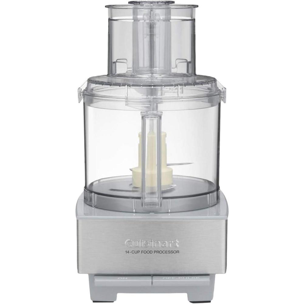 Cuisinart 7-Cup Pro Classic Food Processor, 600-Watt Motor, Vegetable Chopper & Blender for Mincing, Dicing, Shredding, Puree & Kneading Dough, DLC-10SYP1, White(Light Grey)