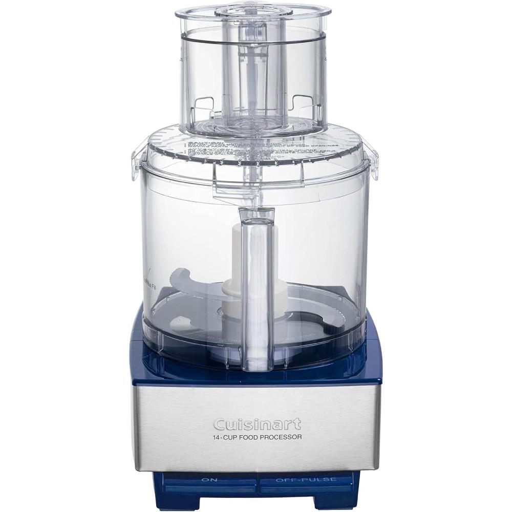 Cuisinart 7-Cup Pro Classic Food Processor, 600-Watt Motor, Vegetable Chopper & Blender for Mincing, Dicing, Shredding, Puree & Kneading Dough, DLC-10SYP1, White(Navy)