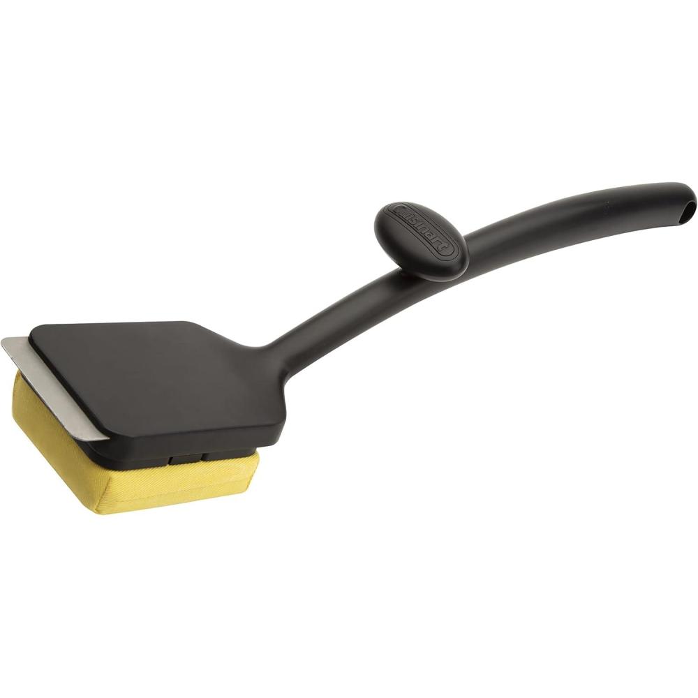 Cuisinart Grill Renew Steam Cleaner Brush, Bristle Free Cleaning Brush for All Grills, Perfect Worry-Free Grill Brush Accessories for BBQ, Clean Cast Iron Grates, Stainless Steel, Porcelain(Black/Yellow)