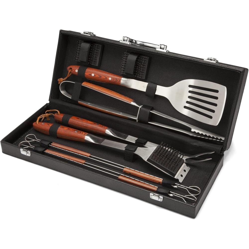 Cuisinart 10-Piece Premium Grilling Set, Grill Accessories Stainless Steel BBQ Tools, Storage Tote for Spatula, Tongs, Grill Brush, and More, Perfect for BBQ, Cookouts, Camping, Tailgates