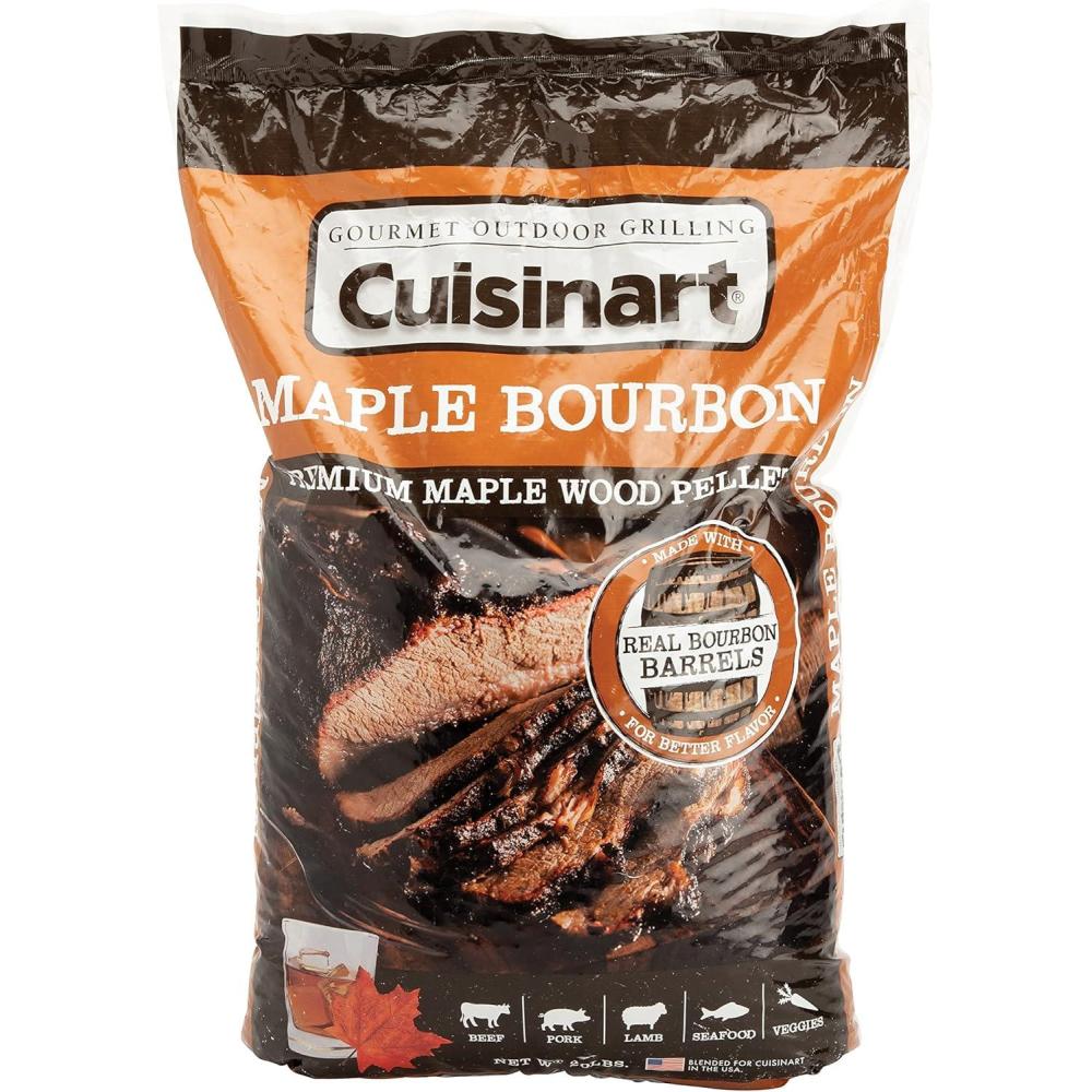 Cuisinart Premium Applewood Whiskey BBQ Smoking Pellets – 20 lb Bag(Premium Maple Bourbon)