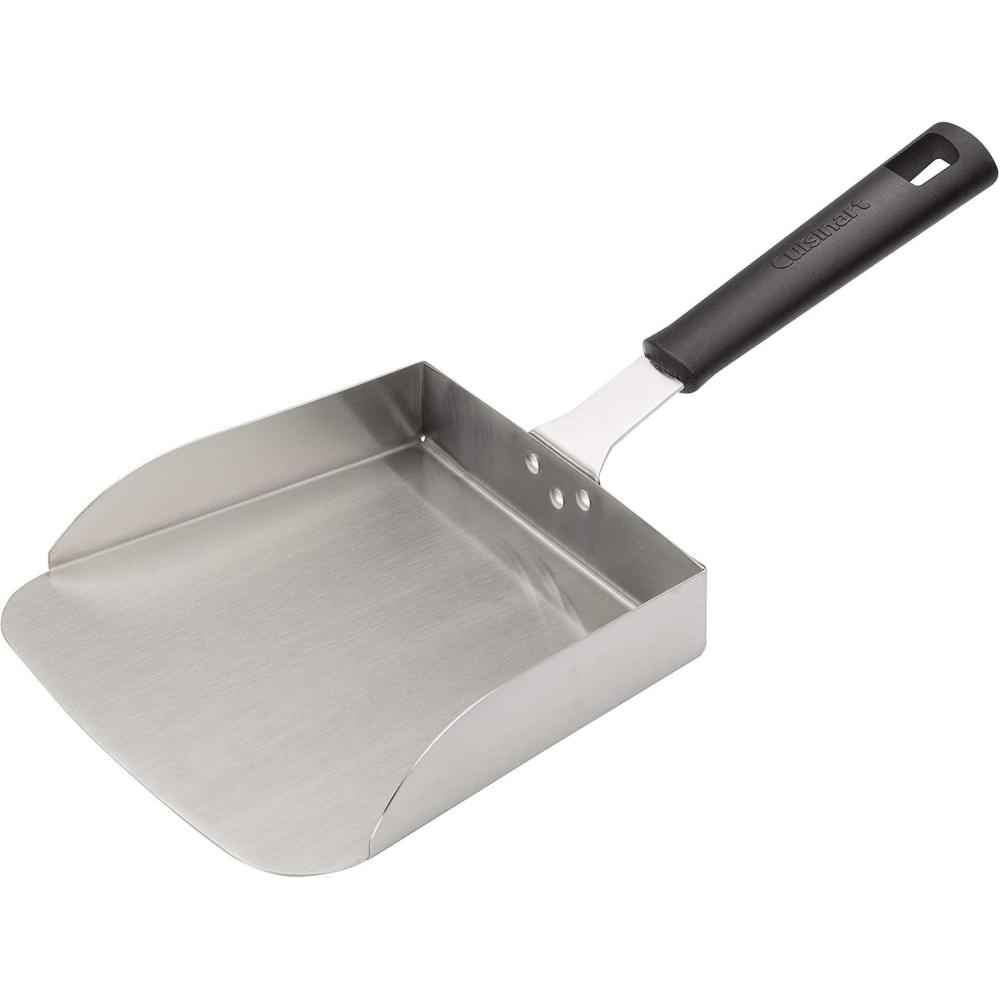 Cuisinart Griddle Food Mover – Extra-Large Stainless Steel Spatula for Rice, Vegetables and More, Perfect BBQ Tool, Cookouts, and Griddles, Large Scooper, 5-cup Capacity Food Scoop(extra-large)