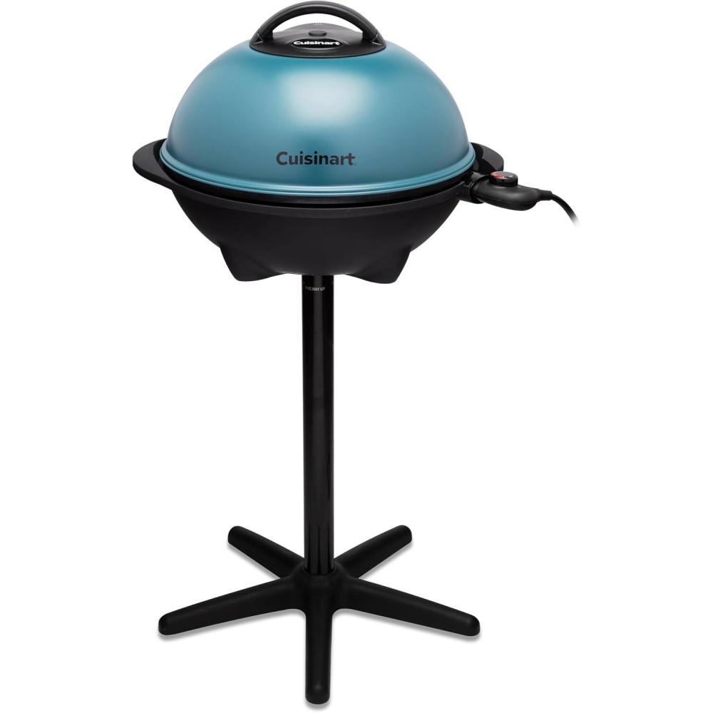Cuisinart Indoor/Outdoor Electric Griddle, 2-in-1 Portable BBQ with Flat Top Nonstick Cooking Surface, Adjustable Heat, Stand/Tabletop Options for Cookouts, Barbecues & Small Spaces, No Tools Needed(2-in-1 Outdoor Electric Griddle)