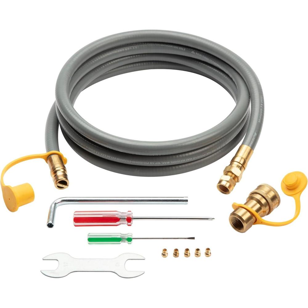 Cuisinart Natural Gas Conversion Kit for Propel+ Gas Grill, 10FT Hose & Adapters for Endless Gas, CSA Approved Outdoor Grilling Appliance Propane to NG Complete Kit