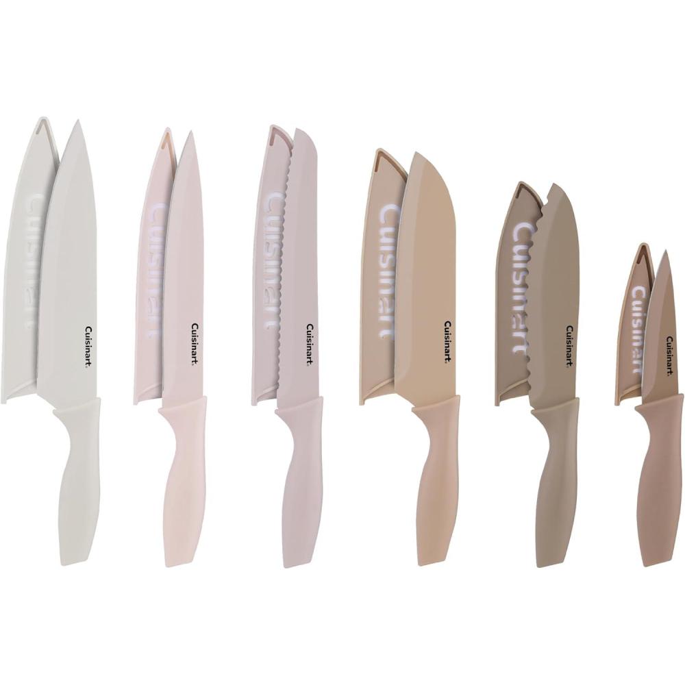 Cuisinart C55-01-12PCKS Collection 12-Piece Knife, Multicolor Advantage-Cutlery-Set, Multi-colored(Cinnamon Blush)