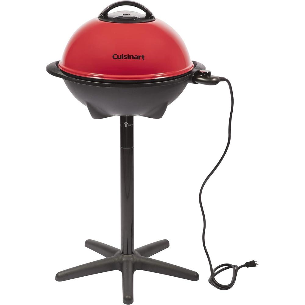 Cuisinart Indoor/Outdoor Electric Griddle, 2-in-1 Portable BBQ with Flat Top Nonstick Cooking Surface, Adjustable Heat, Stand/Tabletop Options for Cookouts, Barbecues & Small Spaces, No Tools Needed(2-in-1 Outdoor Electric Grill)