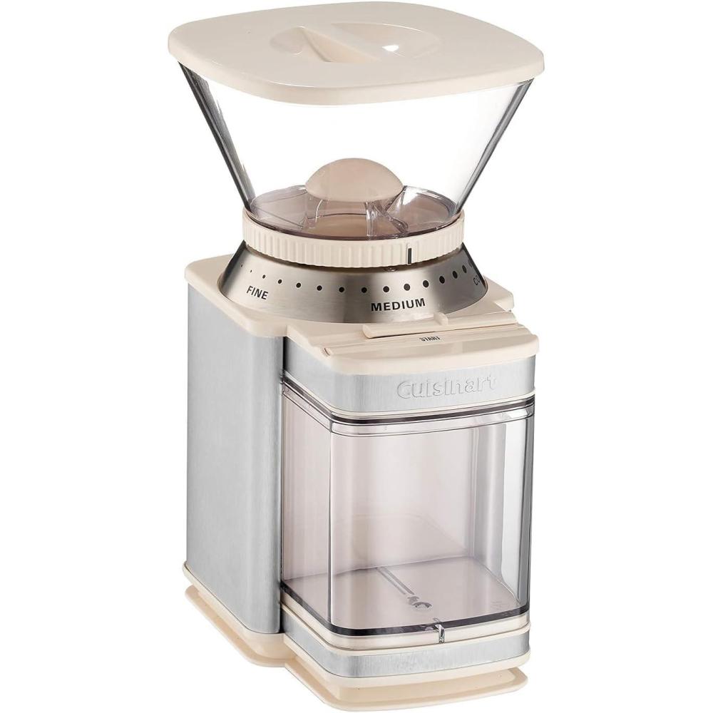 Cuisinart Coffee Grinder, Electric One-Touch Automatic Burr Coffee Grinder with 18-Position Grind Selector, Cup Size Selector for 4 – 18 Cups, DBM-8P1, Black Stainless(Cream)