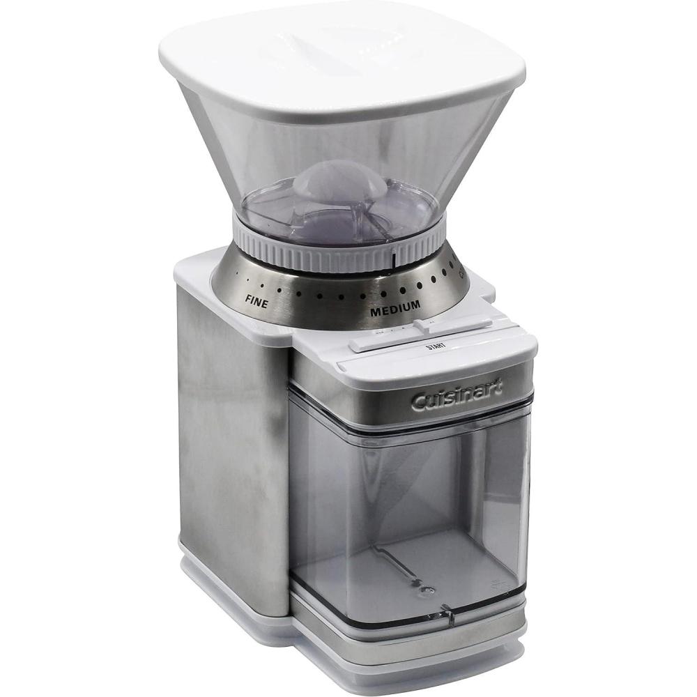 Cuisinart Coffee Grinder, Electric One-Touch Automatic Burr Coffee Grinder with 18-Position Grind Selector, Cup Size Selector for 4 – 18 Cups, DBM-8P1, Black Stainless(White)
