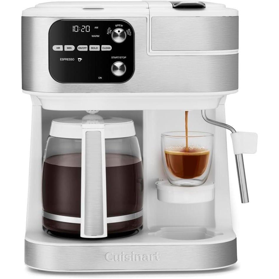 Cuisinart Coffee Center Barista Bar 4-in-1 Coffee Maker, Single-Serve Pods Compatible, Coffeemaker, Three Brewing Sizes, SS-4N1NAS, Black(White)