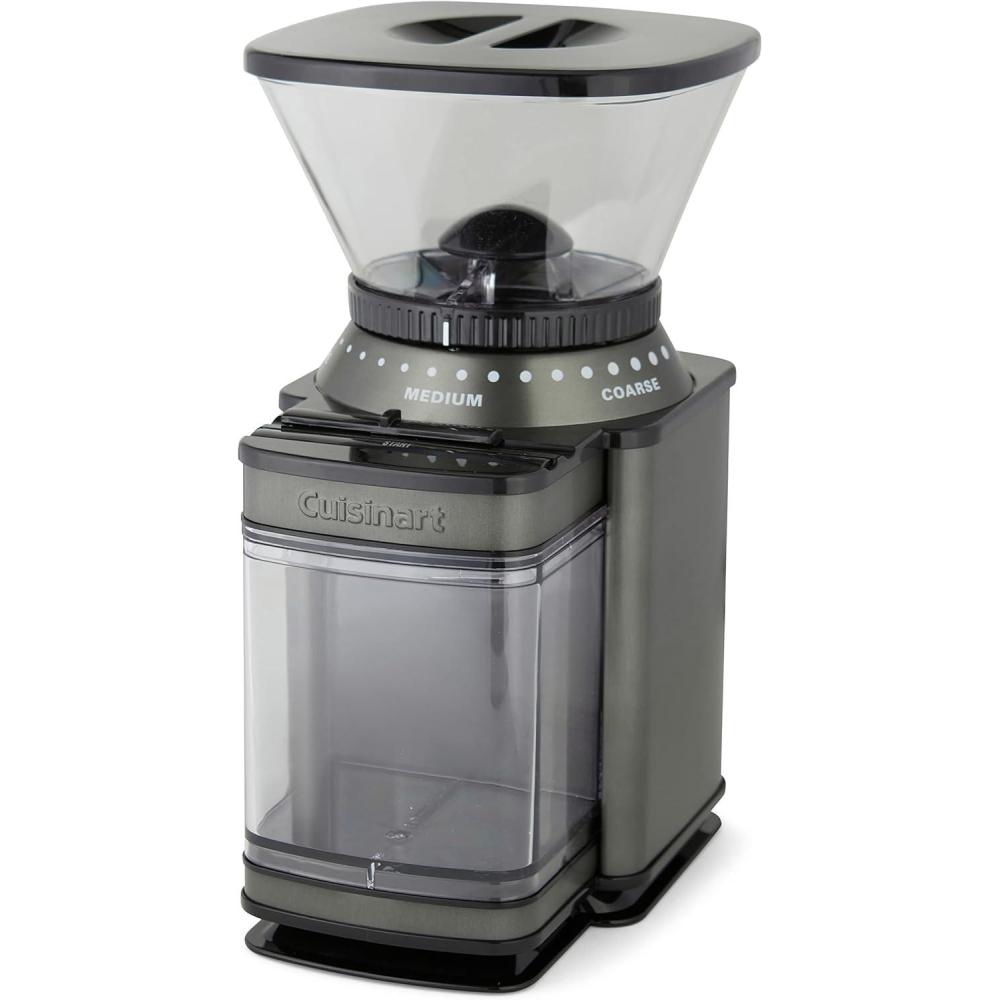 Cuisinart Coffee Grinder, Electric One-Touch Automatic Burr Coffee Grinder with 18-Position Grind Selector, Cup Size Selector for 4 – 18 Cups, DBM-8P1, Black Stainless(Black)