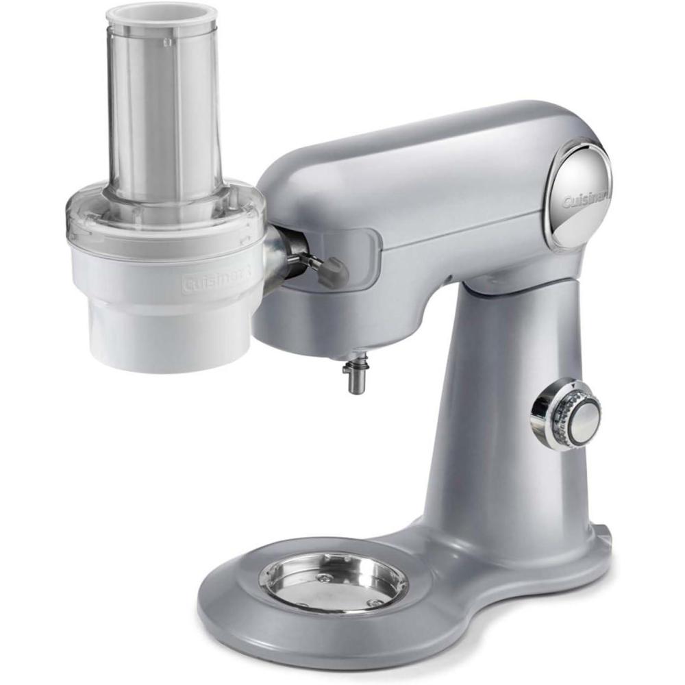 Cuisinart Stand Mixer, 12 Speed, 5.5 Quart Stainless Steel Bowl, Chef’s Whisk, Mixing Paddle, Dough Hook, Splash Guard w/ Pour Spout, White Linen, SM-50, Manual(White)