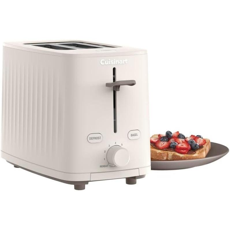 Cuisinart Soho™ Collection 2-Slice Toaster, 7 Toaster Setting, Defrost, Reheat, and Bagel Setting, Convenient Rear Cord Storage, Truffle, CPT-7TR(Truffle)