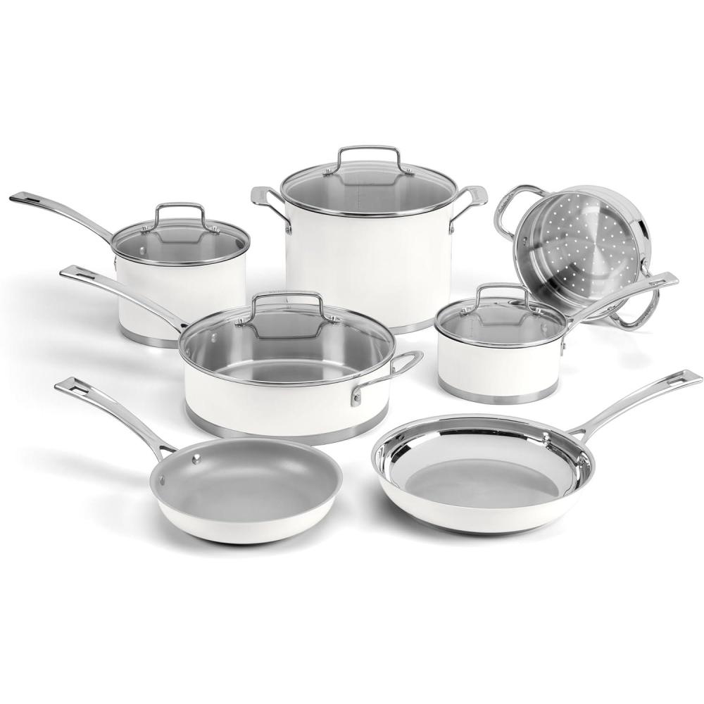 Cuisinart 11-Piece Stainless Steel Set, Thyme, MT89G-11(White)