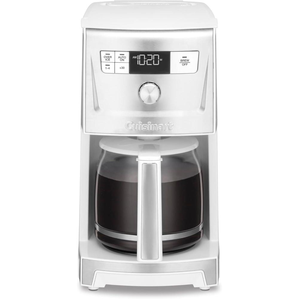 Cuisinart Coffee Maker, 14-Cup PerfecTemp Programmable Coffee Machine Glass Carafe with 1-4 Cup Setting, Brew Strength Control, Brew Pause, and Over Ice Function, White, DCC-3500W(White)