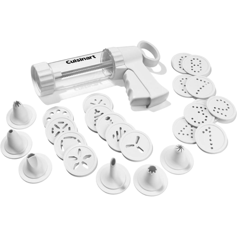 Cuisinart Cookie Press with 18 Discs and 6 Decorating Tips, White