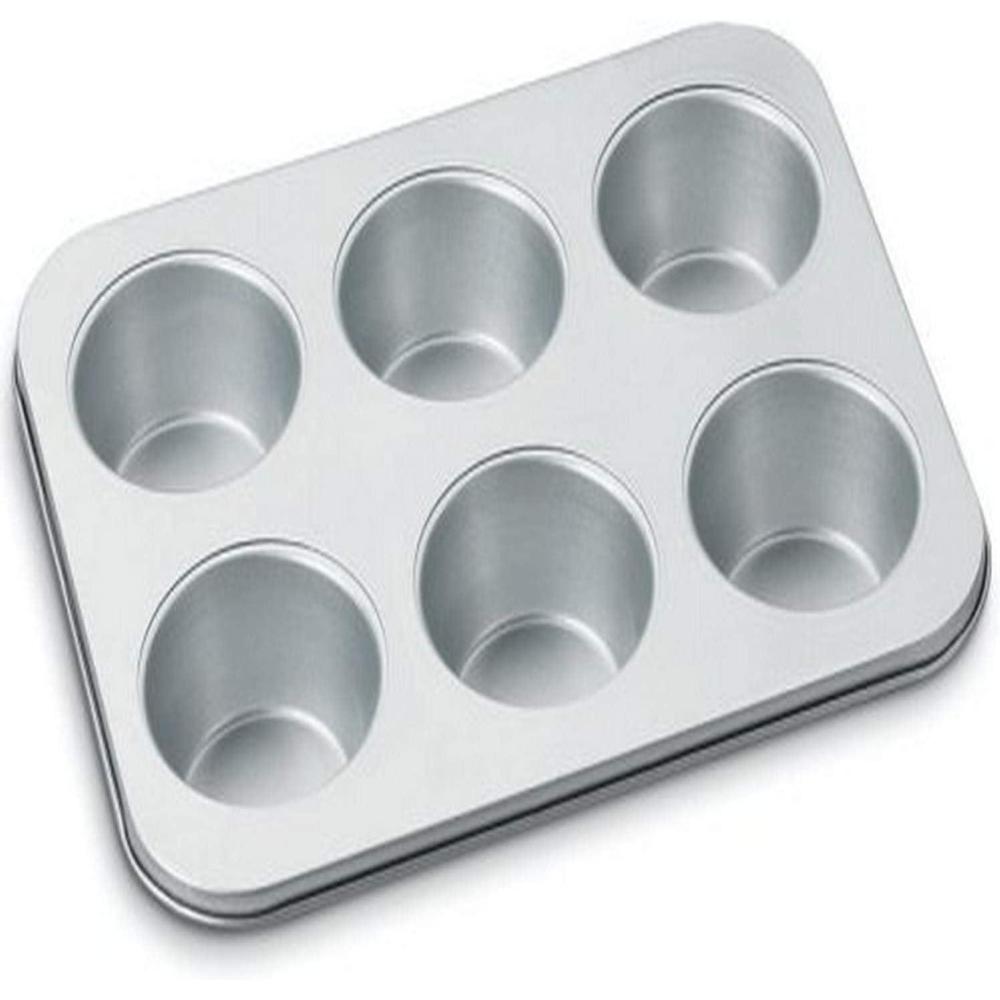Cuisinart Chef’s Classic Nonstick Bakeware 6-Cup Jumbo Muffin Pan, Silver(Jumbo Muffin Pan)