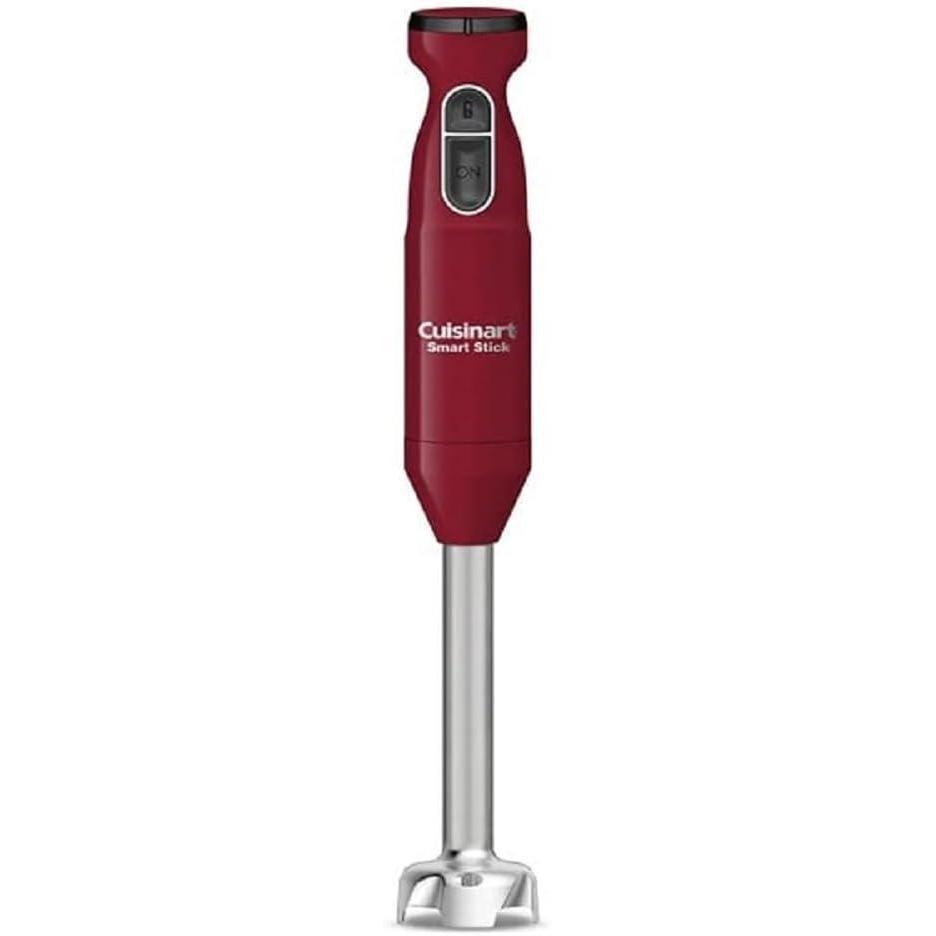 Cuisinart Smart Stick Two-Speed Hand Blender, Powerful Immersion Blender with 300-Watt Motor Blends Shakes, Smoothies, Puree, Baby Food, Soups & Sauces, CSB-175SVP1, Silver(Red)