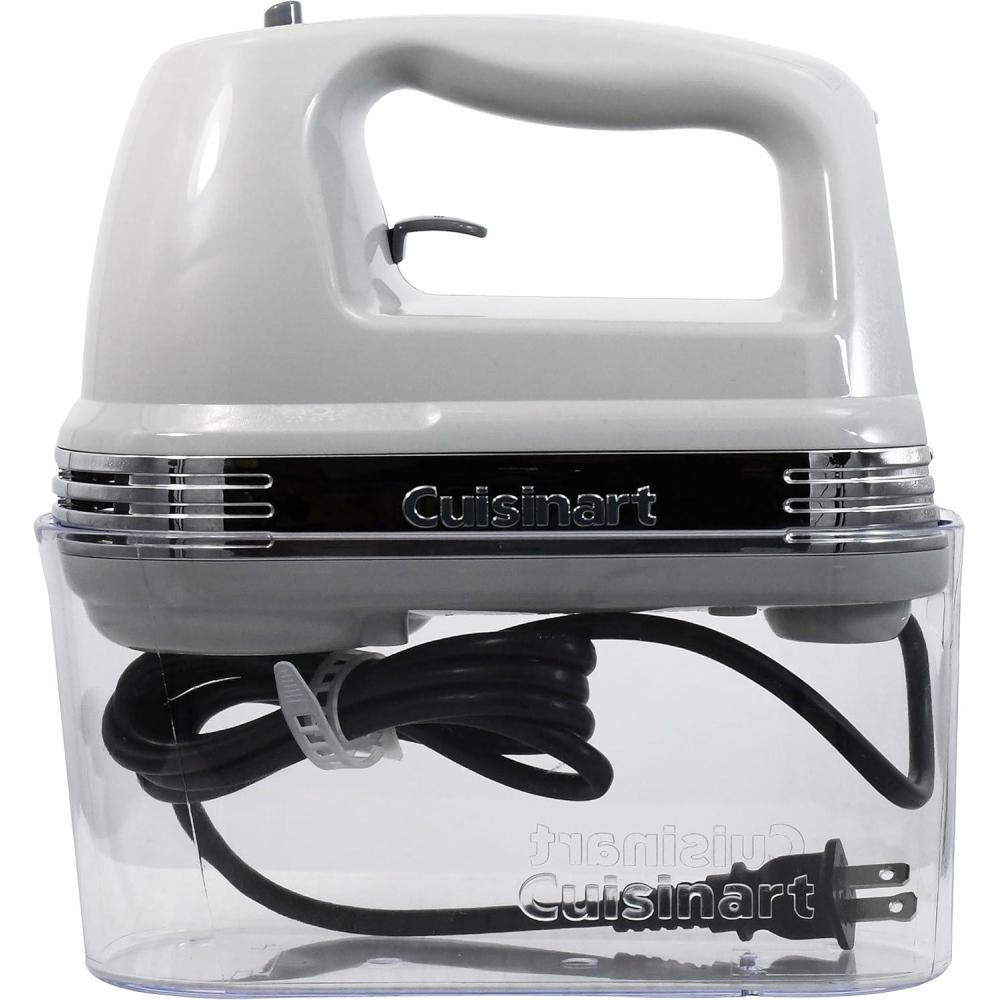 Cuisinart HM-70 Power Advantage 7-Speed Hand Mixer, Silver,White(Cool Grey)