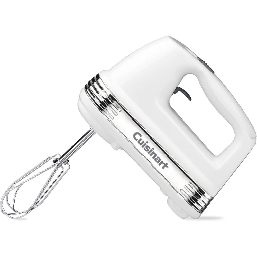 Cuisinart HM-70 Power Advantage 7-Speed Hand Mixer, Silver,White(White)