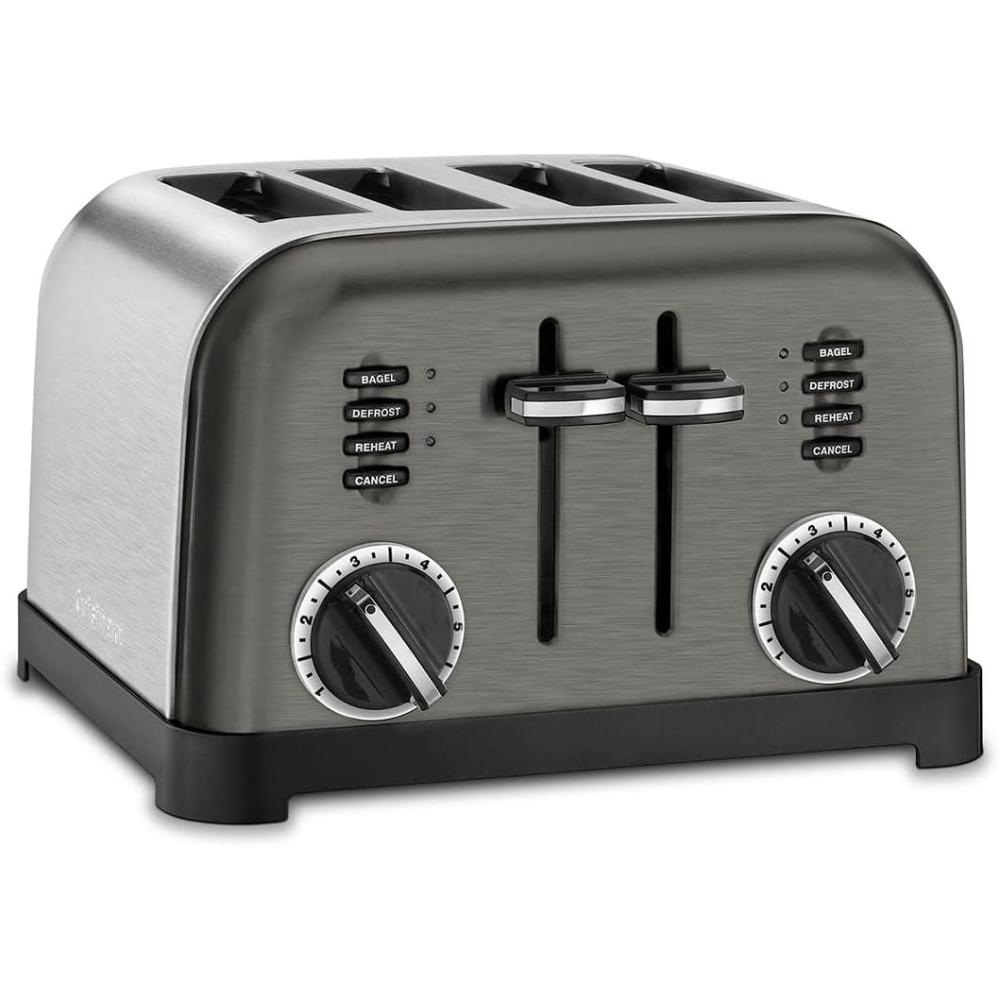 Cuisinart CPT-180BKS Classic 4-Slice Toaster, Black/Stainless Steel(Black Stainless Steel)