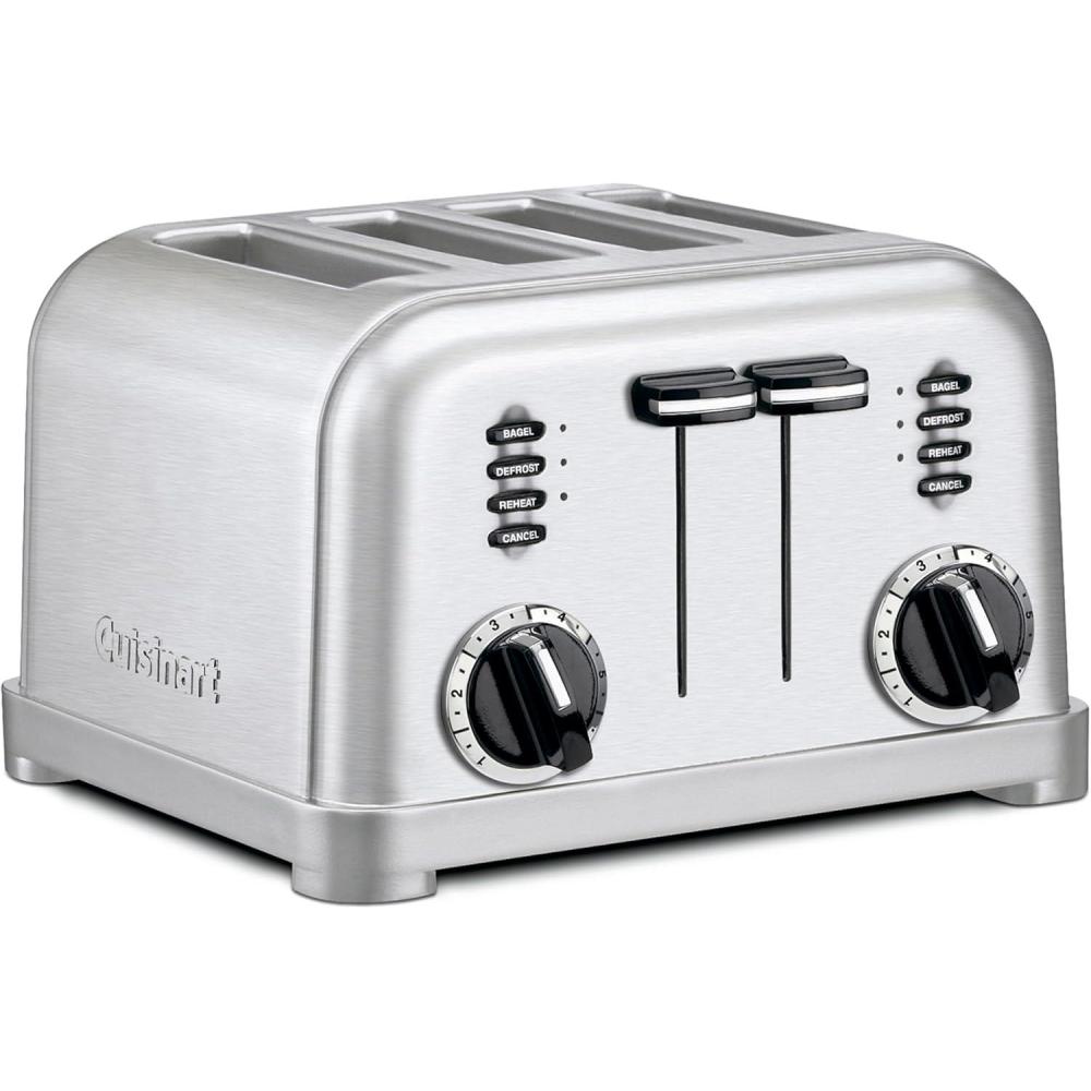 Cuisinart CPT-180BKS Classic 4-Slice Toaster, Black/Stainless Steel(Stainless Steel)