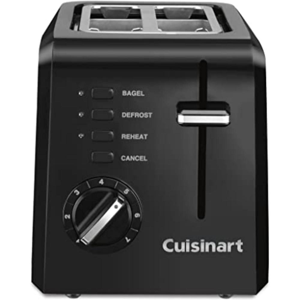 Cuisinart CPT-122BK 2-Slice Compact Plastic Toaster, Black(Black)
