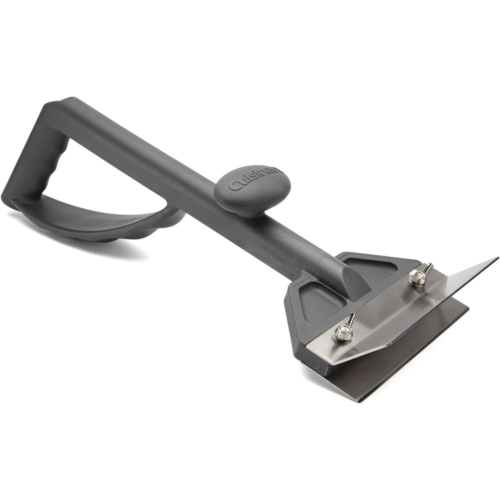 Cuisinart Heavy Duty Griddle Scraper, 6-inch Stainless Steel Blade with Splash Protection and Ergonomic Handle, Great Griddle Accessory Flat Top Grill Scraper BBQ Tool for Outdoor Cleaning(Gray)