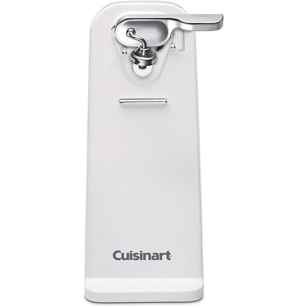 Cuisinart Deluxe Electric Can Opener, Single-Touch Automatic Can Opener, Easy-Clean Detachable Cutting Lever, Nonslip Base, CCO-50N, White(White)